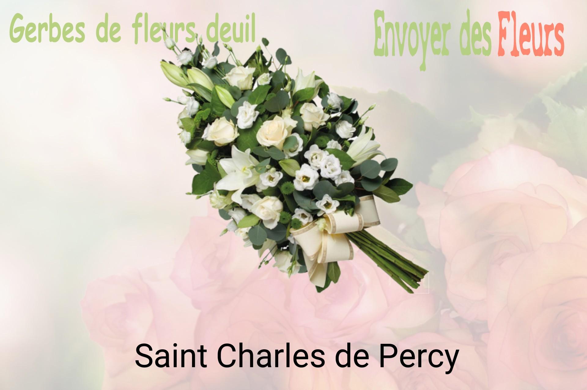 Gerbe de fleurs de deuil livrée à Saint-Charles-de-Percy